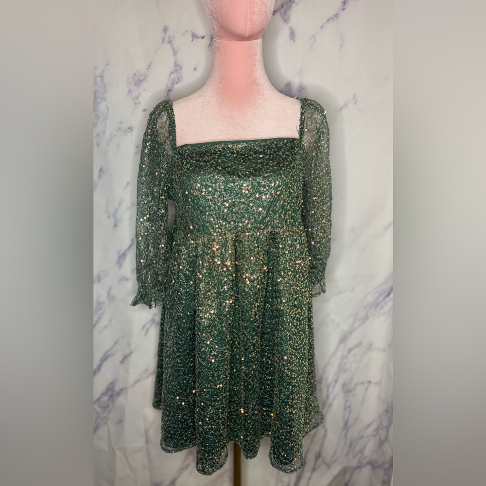 Altar’d State Women’s Glitter Mini Dress Sz XL